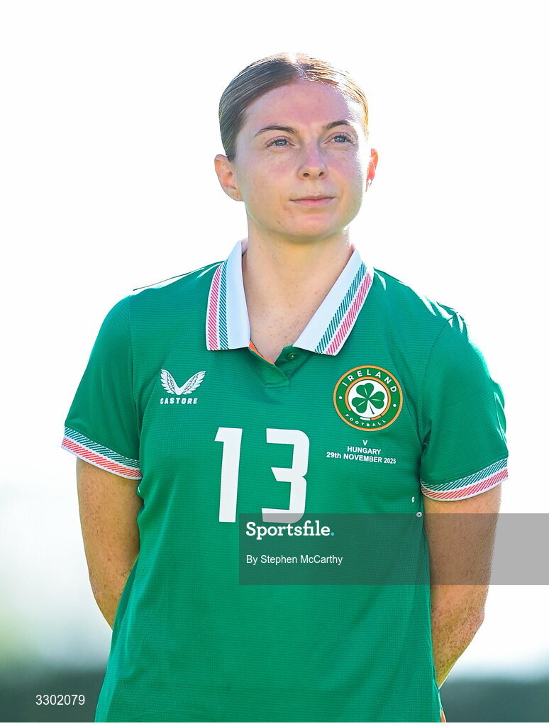 29 November 2025; Hayley Nolan of Republic of Ireland before the women's international friendly match between Republic of Ireland and Hungary at Marbella Football Centre in Marbella, Spain. Photo by Stephen McCarthy/Sportsfile