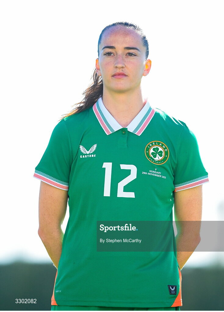 29 November 2025; Anna Patten of Republic of Ireland before the women's international friendly match between Republic of Ireland and Hungary at Marbella Football Centre in Marbella, Spain. Photo by Stephen McCarthy/Sportsfile