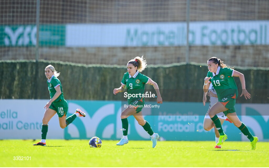 29 November 2025; Leanne Kiernan of Republic of Ireland during the women's international friendly match between Republic of Ireland and Hungary at Marbella Football Centre in Marbella, Spain. Photo by Stephen McCarthy/Sportsfile