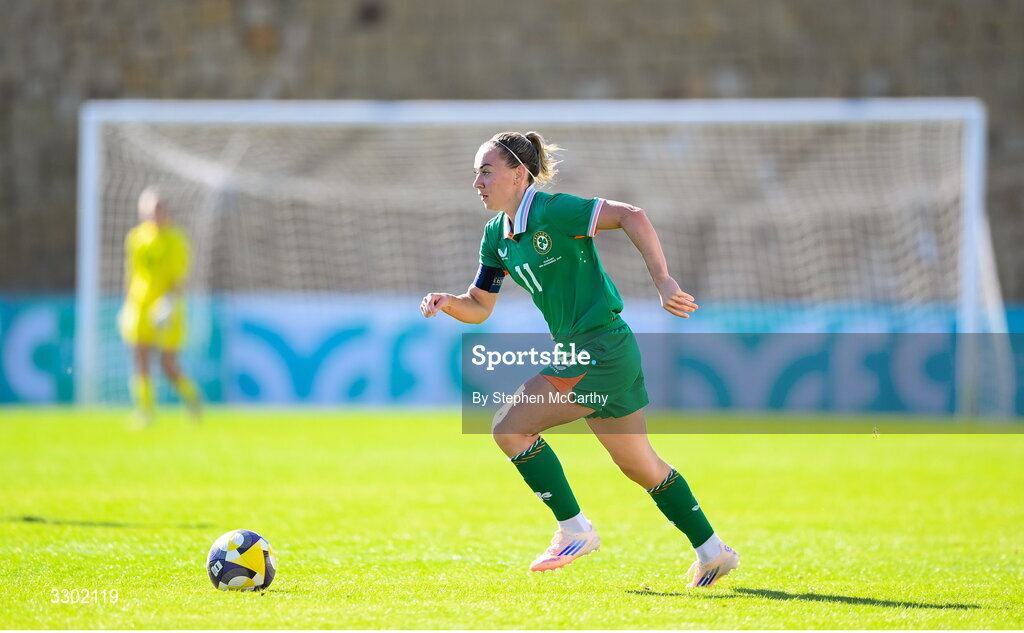 29 November 2025; Katie McCabe of Republic of Ireland during the women's international friendly match between Republic of Ireland and Hungary at Marbella Football Centre in Marbella, Spain. Photo by Stephen McCarthy/Sportsfile