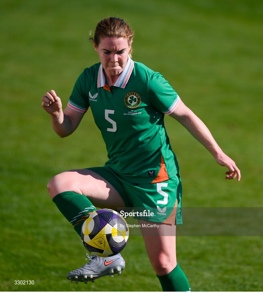 29 November 2025; Aoife Mannion of Republic of Ireland during the women's international friendly match between Republic of Ireland and Hungary at Marbella Football Centre in Marbella, Spain. Photo by Stephen McCarthy/Sportsfile
