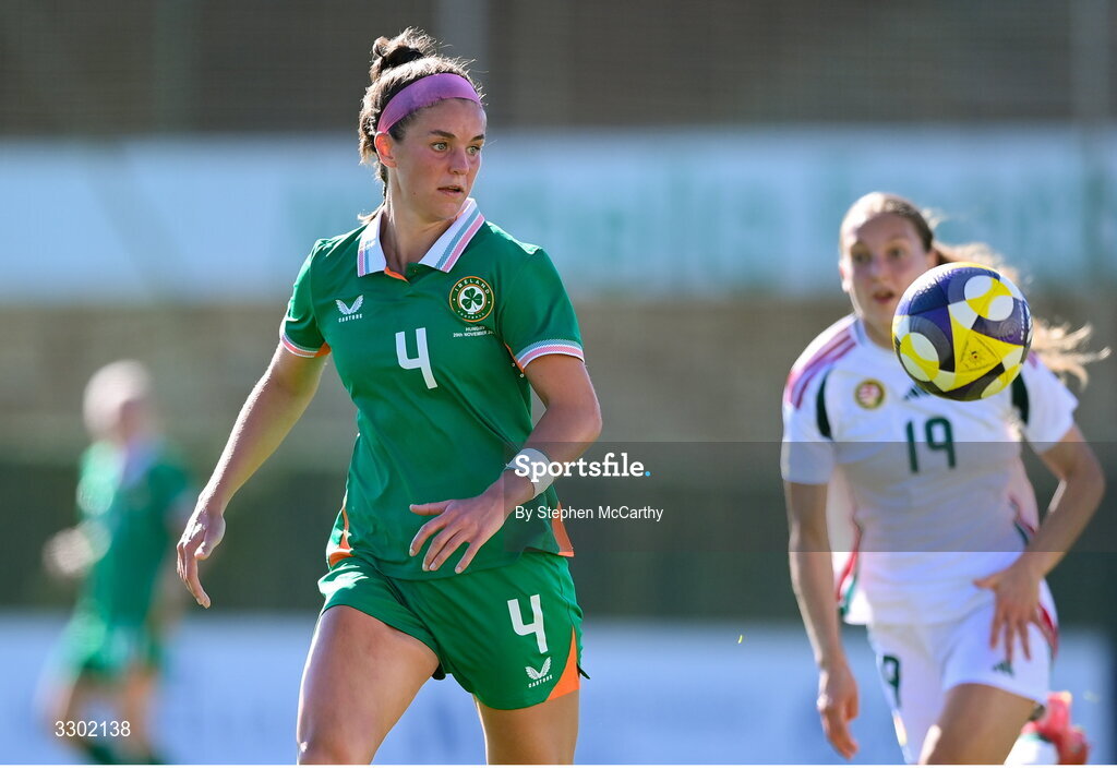 29 November 2025; Caitlin Hayes of Republic of Ireland during the women's international friendly match between Republic of Ireland and Hungary at Marbella Football Centre in Marbella, Spain. Photo by Stephen McCarthy/Sportsfile