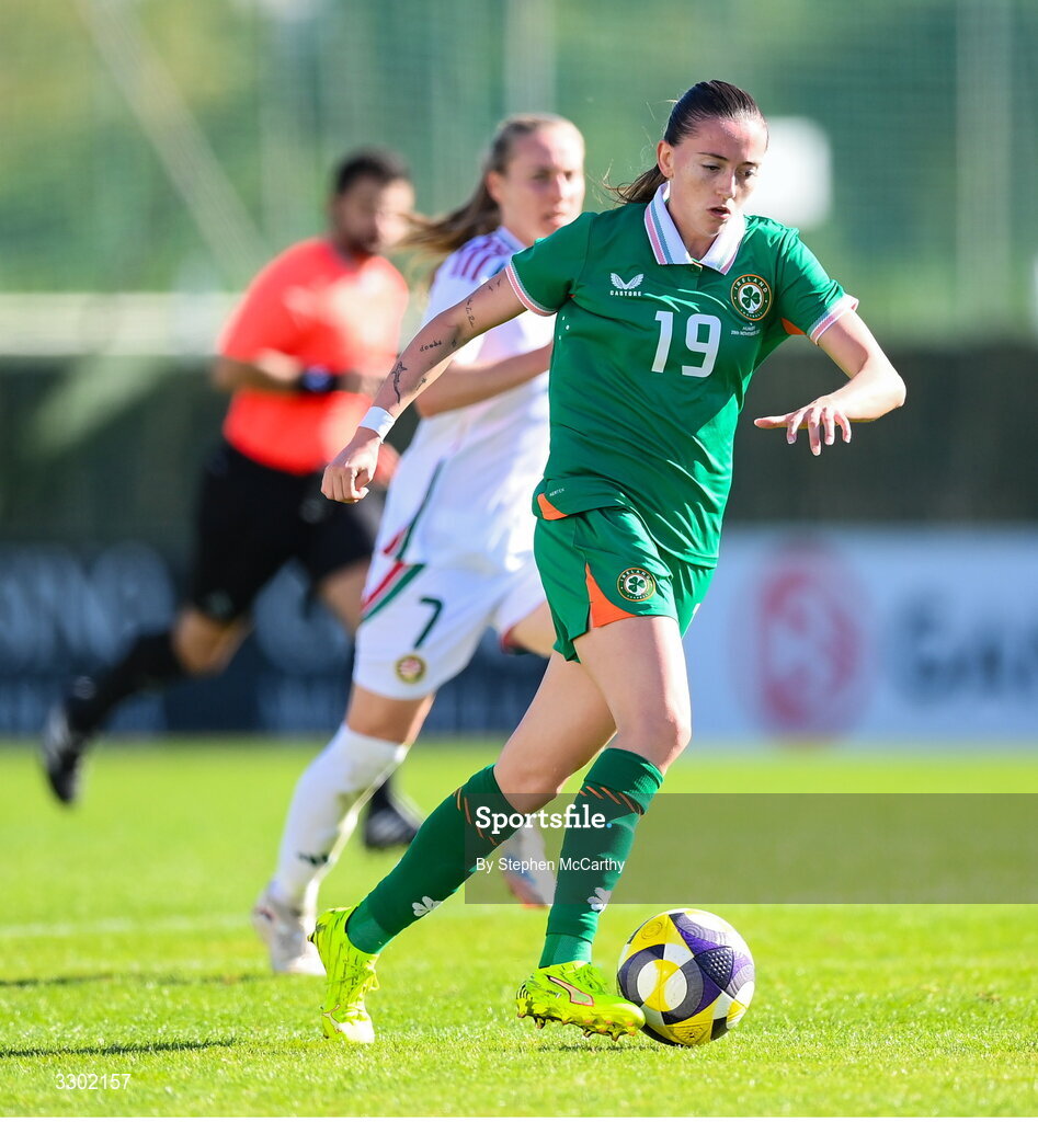 29 November 2025; Abbie Larkin of Republic of Ireland during the women's international friendly match between Republic of Ireland and Hungary at Marbella Football Centre in Marbella, Spain. Photo by Stephen McCarthy/Sportsfile