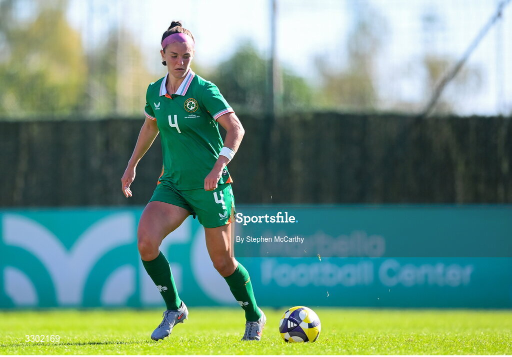 29 November 2025; Caitlin Hayes of Republic of Ireland during the women's international friendly match between Republic of Ireland and Hungary at Marbella Football Centre in Marbella, Spain. Photo by Stephen McCarthy/Sportsfile