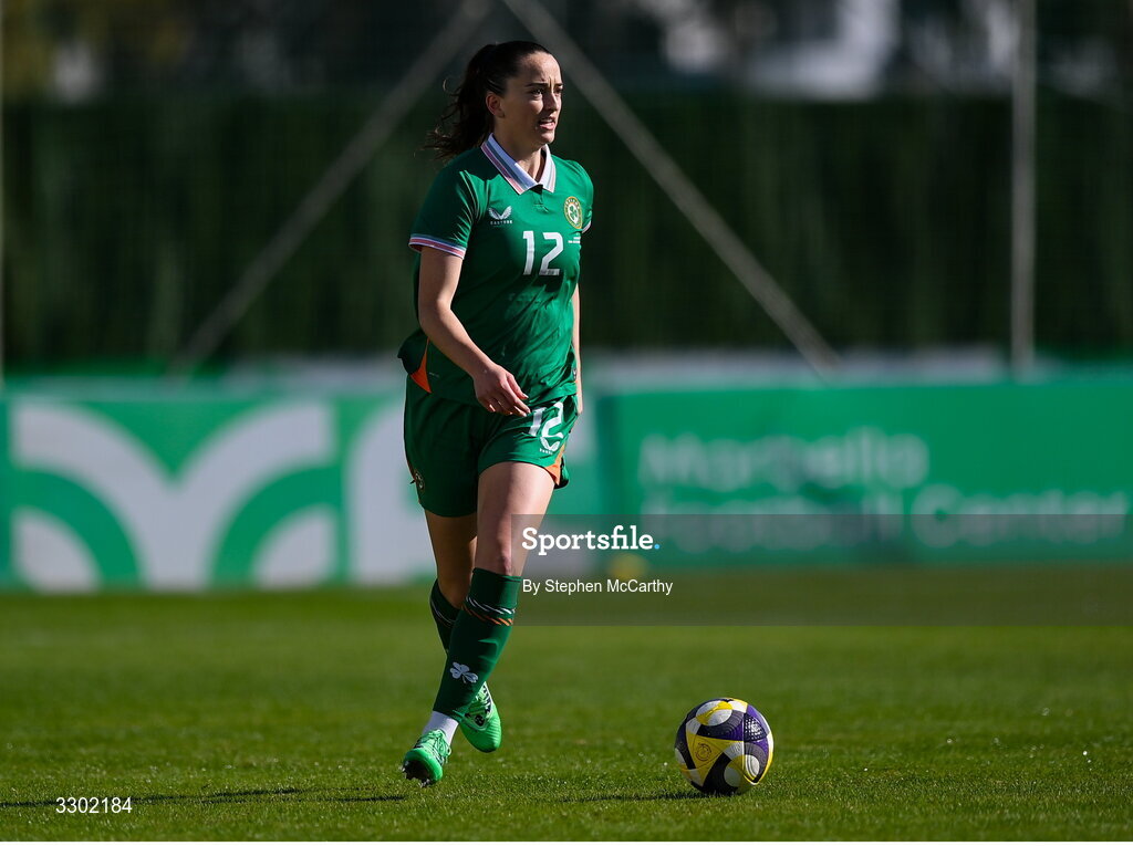 29 November 2025; Anna Patten of Republic of Ireland during the women's international friendly match between Republic of Ireland and Hungary at Marbella Football Centre in Marbella, Spain. Photo by Stephen McCarthy/Sportsfile