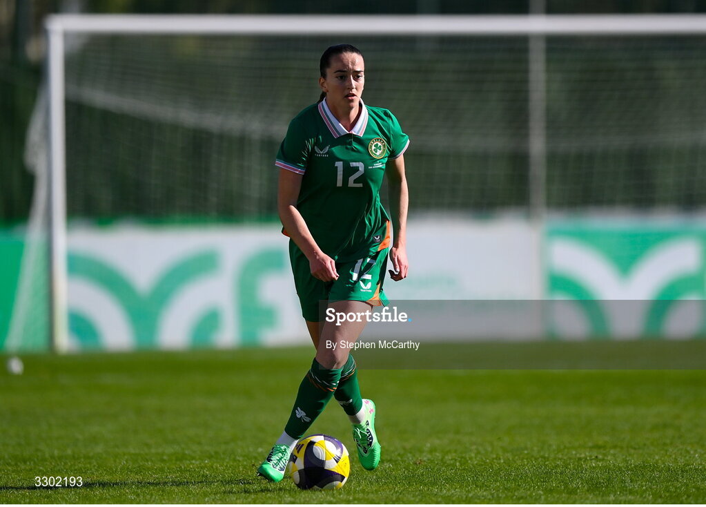 29 November 2025; Anna Patten of Republic of Ireland during the women's international friendly match between Republic of Ireland and Hungary at Marbella Football Centre in Marbella, Spain. Photo by Stephen McCarthy/Sportsfile