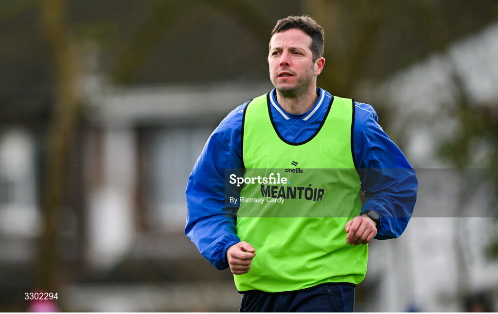 29 November 2025; Cavan Gaels coach Ciarán Flynn during the AIB All-Ireland Ladies Football Club Junior Club Championship semi-final match between Cavan Gaels of Cavan and Cromane of Kerry at Terry Coyle Park in Cavan. Photo by Ramsey Cardy/Sportsfile
