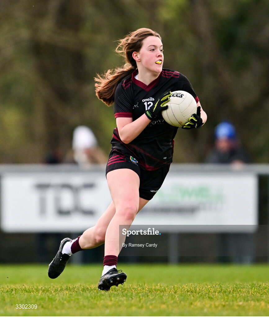 29 November 2025; Emily O'Sullivan of Cromane during the AIB All-Ireland Ladies Football Club Junior Club Championship semi-final match between Cavan Gaels of Cavan and Cromane of Kerry at Terry Coyle Park in Cavan. Photo by Ramsey Cardy/Sportsfile