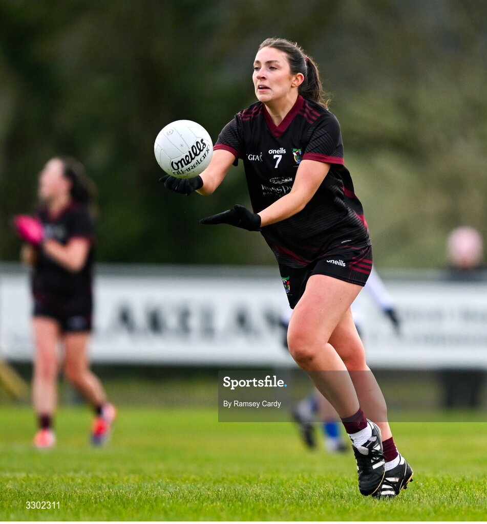 29 November 2025; Shannon Foley of Cromane during the AIB All-Ireland Ladies Football Club Junior Club Championship semi-final match between Cavan Gaels of Cavan and Cromane of Kerry at Terry Coyle Park in Cavan. Photo by Ramsey Cardy/Sportsfile