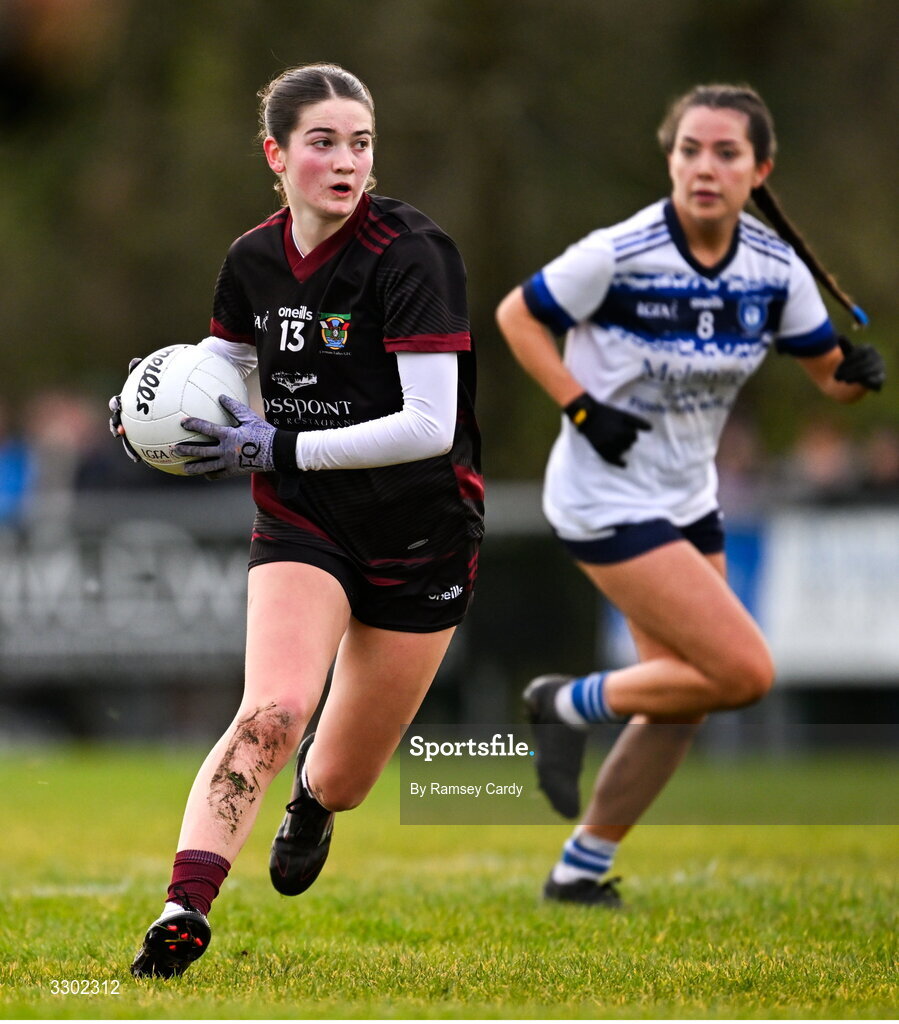 29 November 2025; Roisín Griffin of Cromane during the AIB All-Ireland Ladies Football Club Junior Club Championship semi-final match between Cavan Gaels of Cavan and Cromane of Kerry at Terry Coyle Park in Cavan. Photo by Ramsey Cardy/Sportsfile