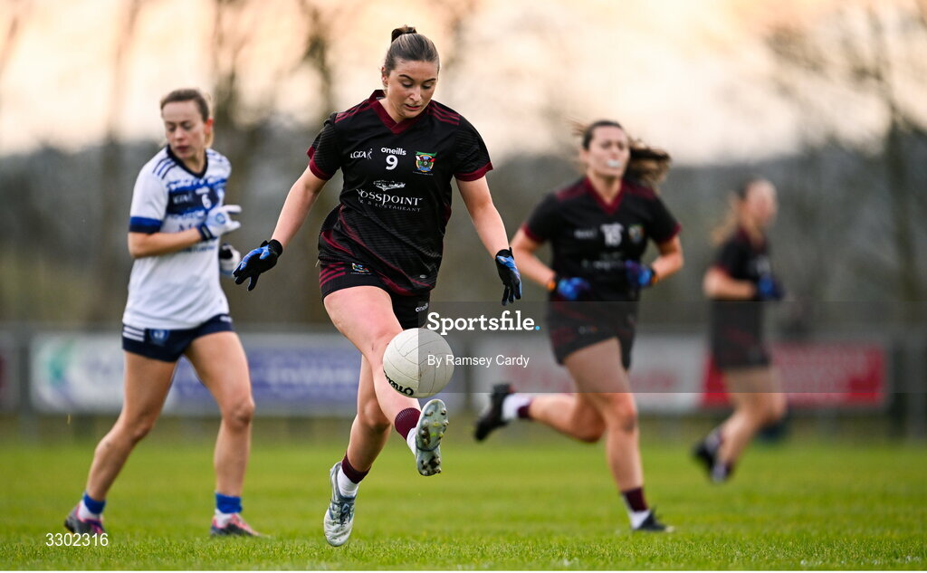 29 November 2025; Roisín Smith of Cromane during the AIB All-Ireland Ladies Football Club Junior Club Championship semi-final match between Cavan Gaels of Cavan and Cromane of Kerry at Terry Coyle Park in Cavan. Photo by Ramsey Cardy/Sportsfile