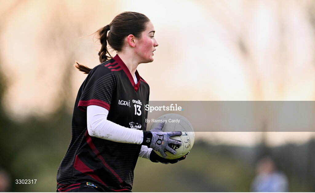 29 November 2025; Roisín Griffin of Cromane during the AIB All-Ireland Ladies Football Club Junior Club Championship semi-final match between Cavan Gaels of Cavan and Cromane of Kerry at Terry Coyle Park in Cavan. Photo by Ramsey Cardy/Sportsfile
