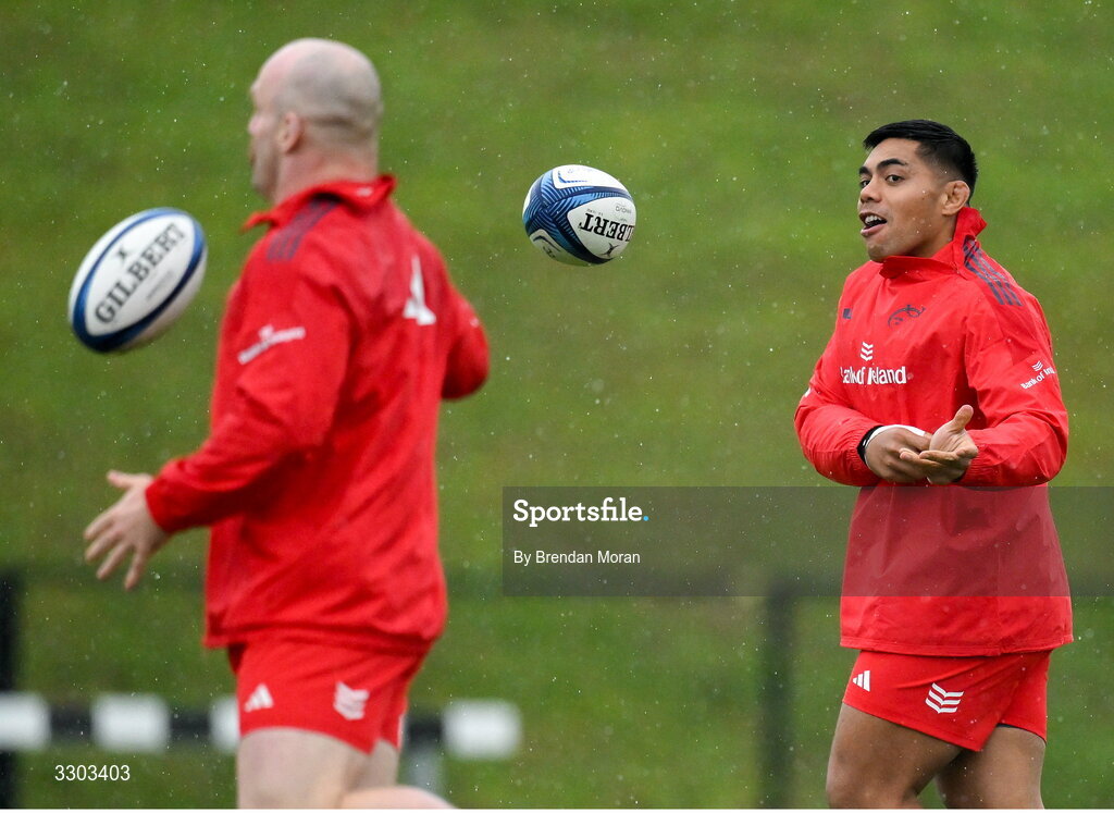 1 December 2025; Michael Ala'alatoa during Munster Rugby squad training at the University of Limerick in Limerick. Photo by Brendan Moran/Sportsfile