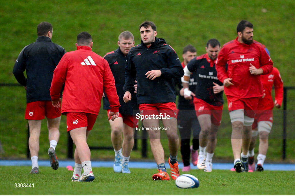 1 December 2025; Brian Gleeson during Munster Rugby squad training at the University of Limerick in Limerick. Photo by Brendan Moran/Sportsfile