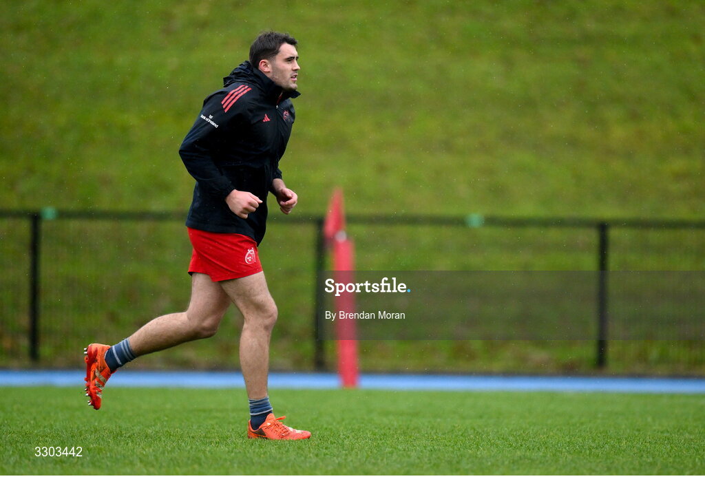 1 December 2025; Brian Gleeson during Munster Rugby squad training at the University of Limerick in Limerick. Photo by Brendan Moran/Sportsfile