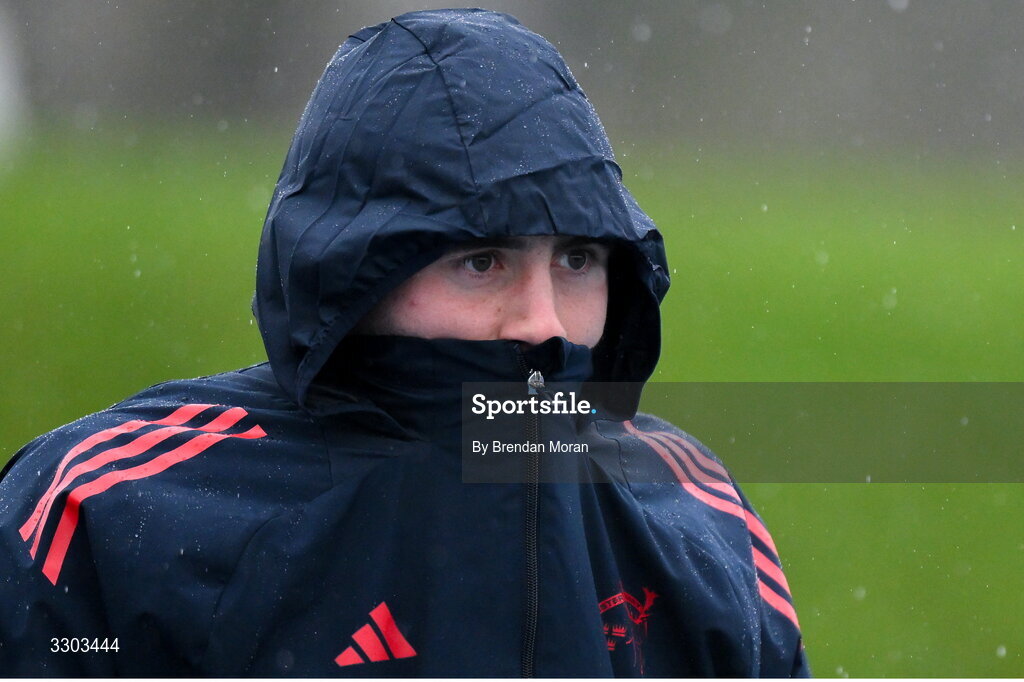 1 December 2025; Brian Gleeson arrives for Munster Rugby squad training at the University of Limerick in Limerick. Photo by Brendan Moran/Sportsfile