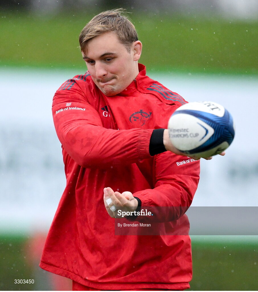 1 December 2025; Gavin Coombes during Munster Rugby squad training at the University of Limerick in Limerick. Photo by Brendan Moran/Sportsfile