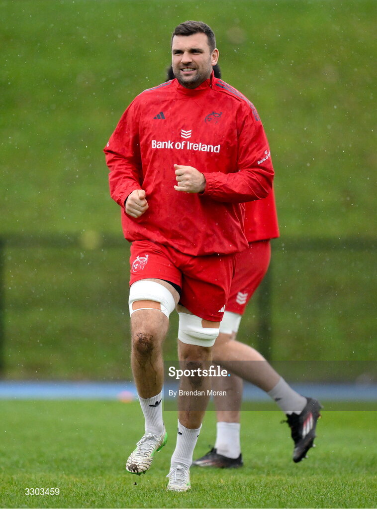 1 December 2025; Tadhg Beirne during Munster Rugby squad training at the University of Limerick in Limerick. Photo by Brendan Moran/Sportsfile