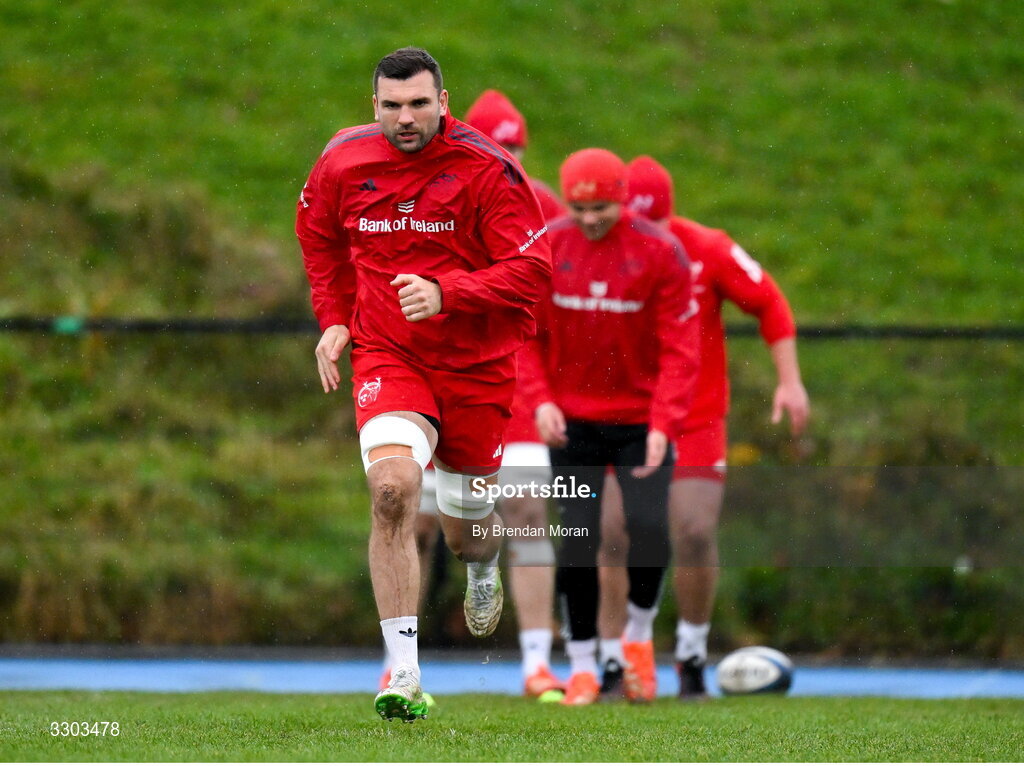 1 December 2025; Tadhg Beirne during Munster Rugby squad training at the University of Limerick in Limerick. Photo by Brendan Moran/Sportsfile