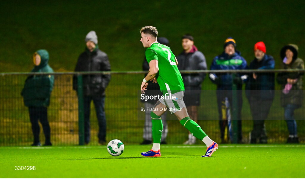3 December 2025; Jake Dillon of Ireland Amateur during the representative friendly match between Ireland Amateur and Irish Defence Forces at Wayside Celtic FC in Dublin. Photo by Piaras Ó Mídheach/Sportsfile