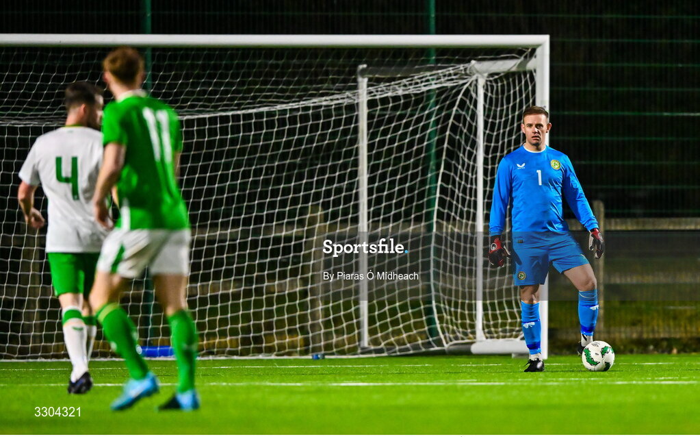 3 December 2025; Irish Defence Forces goalkeeper Shane Sherlock during the representative friendly match between Ireland Amateur and Irish Defence Forces at Wayside Celtic FC in Dublin. Photo by Piaras Ó Mídheach/Sportsfile
