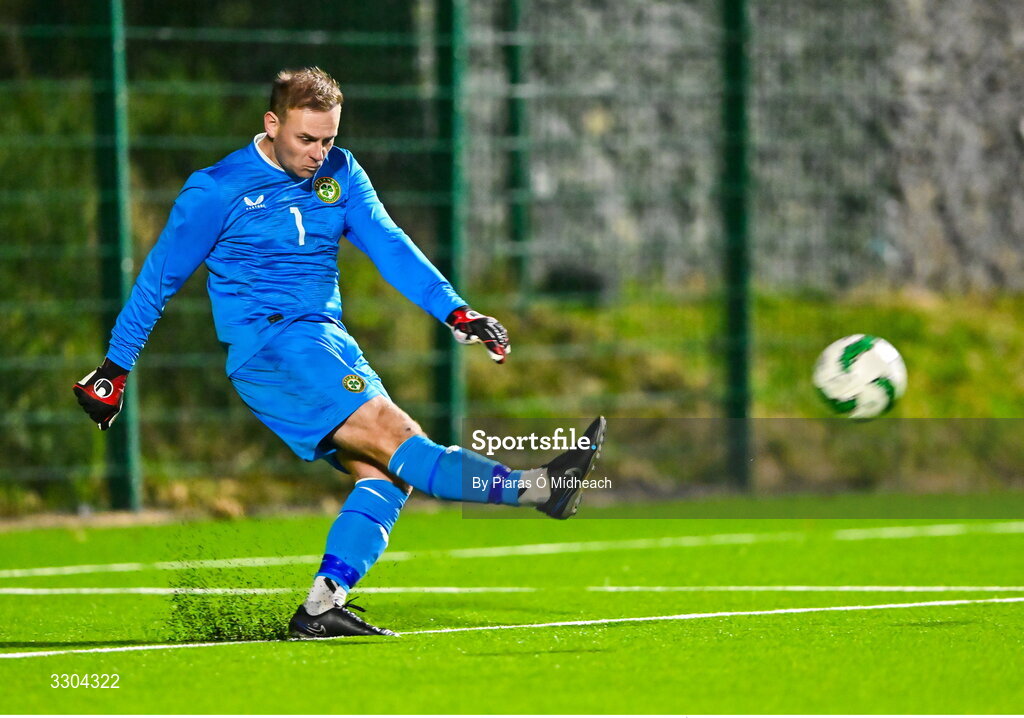 3 December 2025; Irish Defence Forces goalkeeper Shane Sherlock during the representative friendly match between Ireland Amateur and Irish Defence Forces at Wayside Celtic FC in Dublin. Photo by Piaras Ó Mídheach/Sportsfile