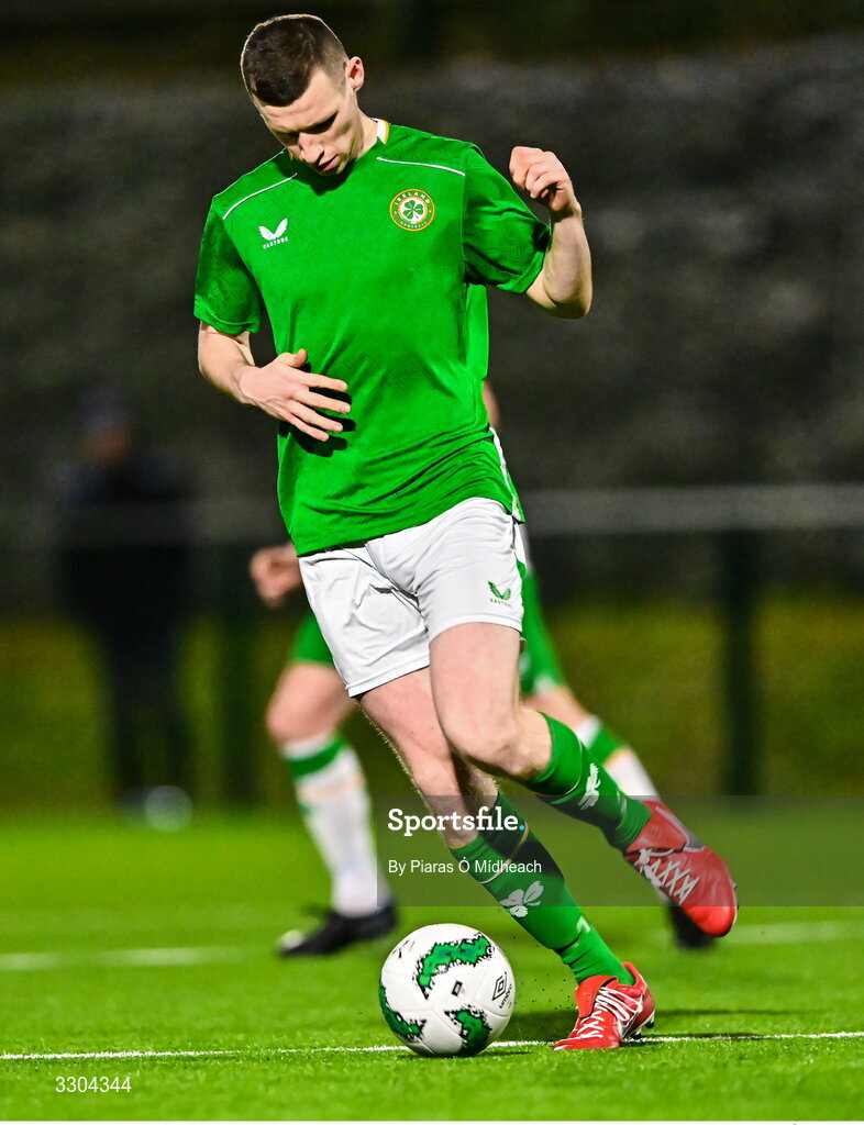 3 December 2025; Dean Walsh of Ireland Amateur during the representative friendly match between Ireland Amateur and Irish Defence Forces at Wayside Celtic FC in Dublin. Photo by Piaras Ó Mídheach/Sportsfile