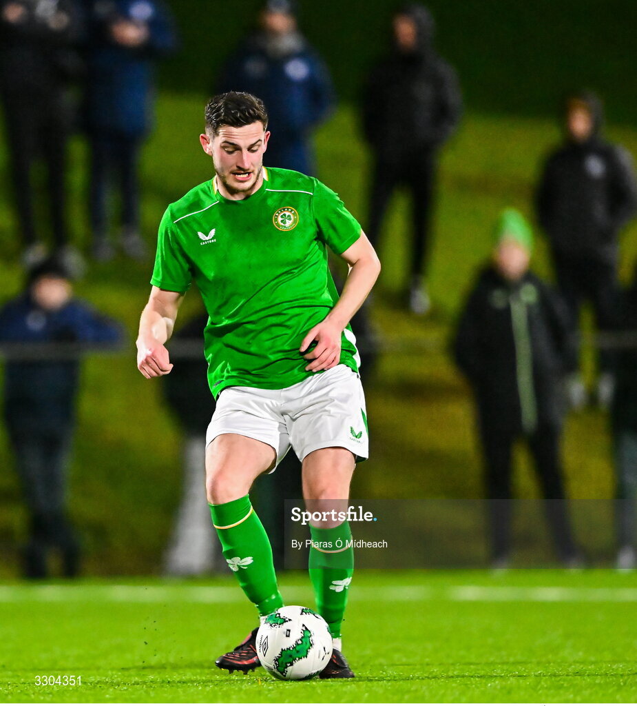 3 December 2025; Tony Whitehead of Ireland Amateur during the representative friendly match between Ireland Amateur and Irish Defence Forces at Wayside Celtic FC in Dublin. Photo by Piaras Ó Mídheach/Sportsfile