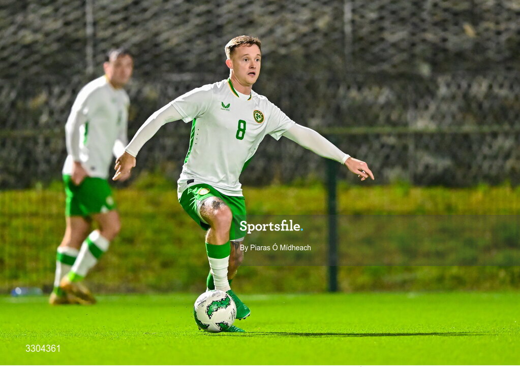 3 December 2025; Alex O’Callaghan of Irish Defence Forces during the representative friendly match between Ireland Amateur and Irish Defence Forces at Wayside Celtic FC in Dublin. Photo by Piaras Ó Mídheach/Sportsfile