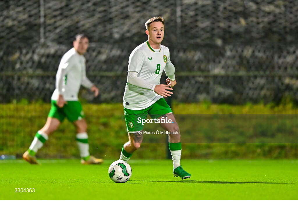 3 December 2025; Alex O’Callaghan of Irish Defence Forces during the representative friendly match between Ireland Amateur and Irish Defence Forces at Wayside Celtic FC in Dublin. Photo by Piaras Ó Mídheach/Sportsfile