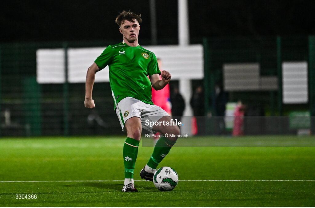3 December 2025; Harvey Cullinan of Ireland Amateur during the representative friendly match between Ireland Amateur and Irish Defence Forces at Wayside Celtic FC in Dublin. Photo by Piaras Ó Mídheach/Sportsfile