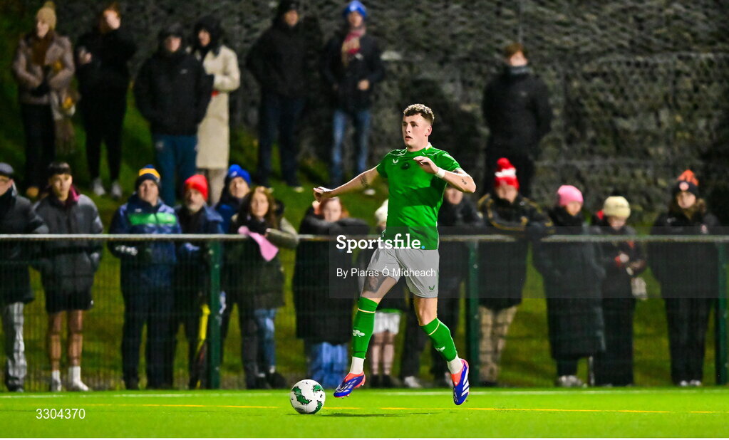 3 December 2025; Jake Dillon of Ireland Amateur during the representative friendly match between Ireland Amateur and Irish Defence Forces at Wayside Celtic FC in Dublin. Photo by Piaras Ó Mídheach/Sportsfile