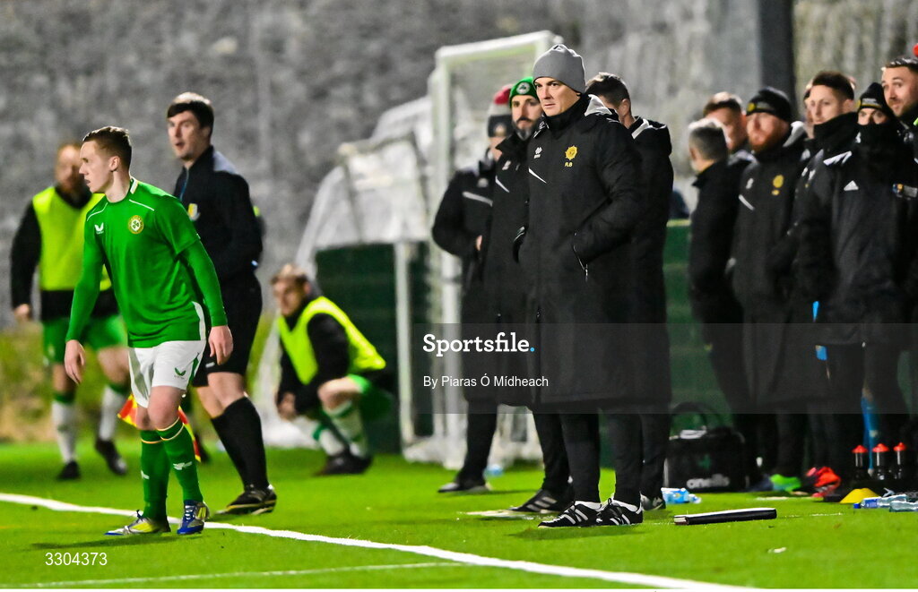 3 December 2025; Irish Defence Forces manager Richie Barber during the representative friendly match between Ireland Amateur and Irish Defence Forces at Wayside Celtic FC in Dublin. Photo by Piaras Ó Mídheach/Sportsfile