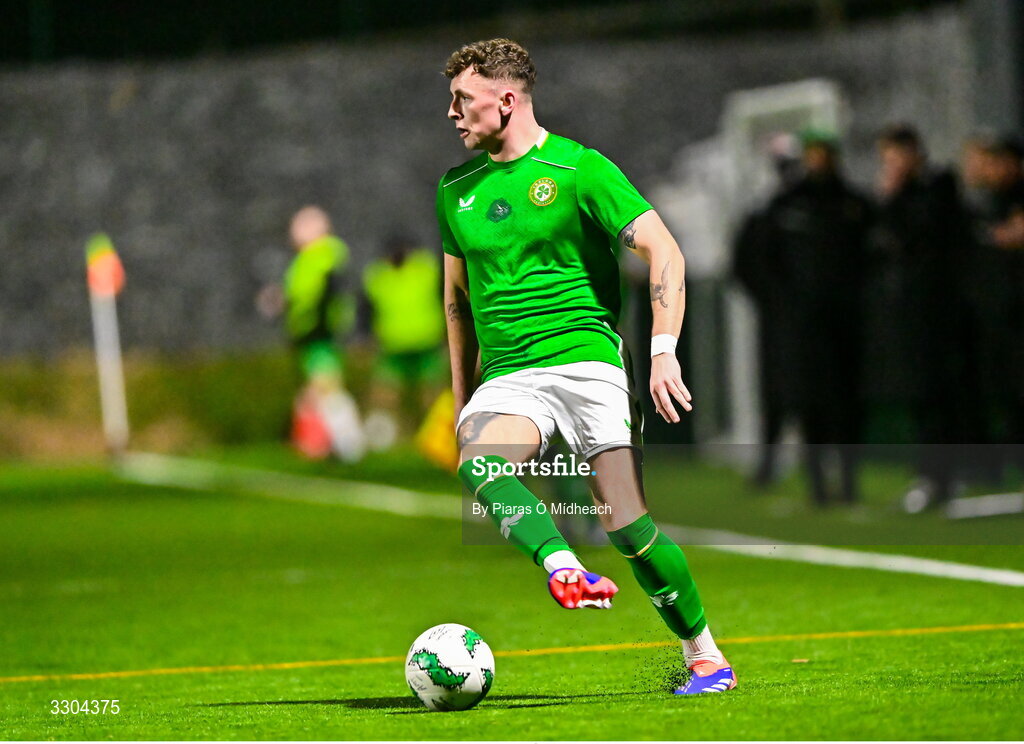 3 December 2025; Jake Dillon of Ireland Amateur during the representative friendly match between Ireland Amateur and Irish Defence Forces at Wayside Celtic FC in Dublin. Photo by Piaras Ó Mídheach/Sportsfile