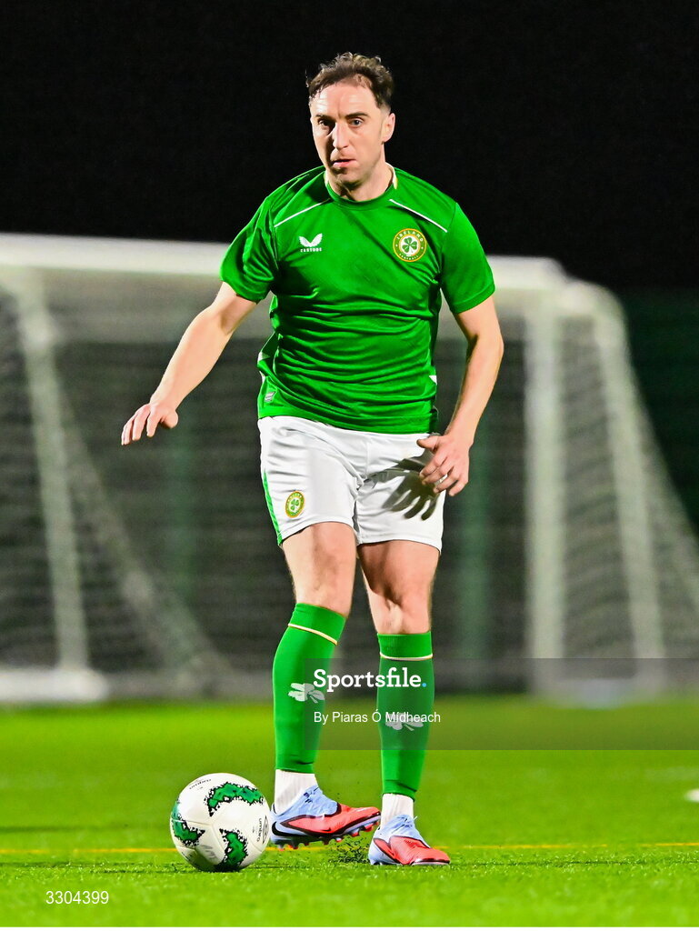 3 December 2025; Conor Whittle of Ireland Amateur during the representative friendly match between Ireland Amateur and Irish Defence Forces at Wayside Celtic FC in Dublin. Photo by Piaras Ó Mídheach/Sportsfile
