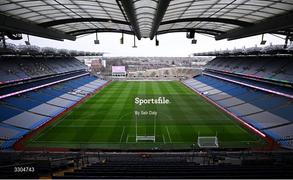 6 December 2025; A general view inside the stadium before the AIB Leinster GAA Football Senior Club Championship final match between Athy of Kildare and Ballyboden St Enda's of Dublin at Croke Park in Dublin. Photo by Seb Daly/Sportsfile