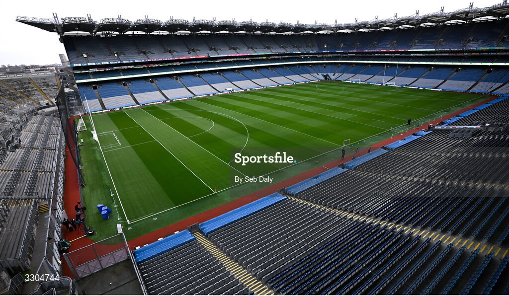 6 December 2025; A general view inside the stadium before the AIB Leinster GAA Football Senior Club Championship final match between Athy of Kildare and Ballyboden St Enda's of Dublin at Croke Park in Dublin. Photo by Seb Daly/Sportsfile