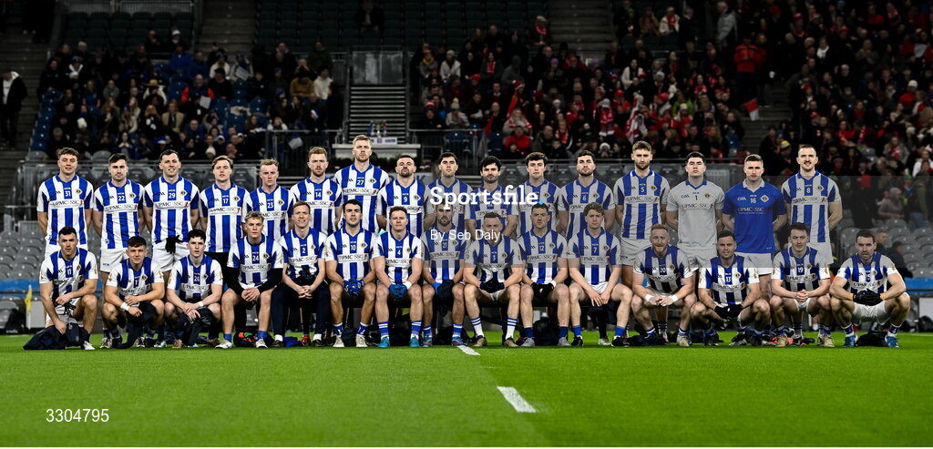 6 December 2025; The Ballyboden St Enda's panel before the AIB Leinster GAA Football Senior Club Championship final match between Athy of Kildare and Ballyboden St Enda's of Dublin at Croke Park in Dublin. Photo by Seb Daly/Sportsfile