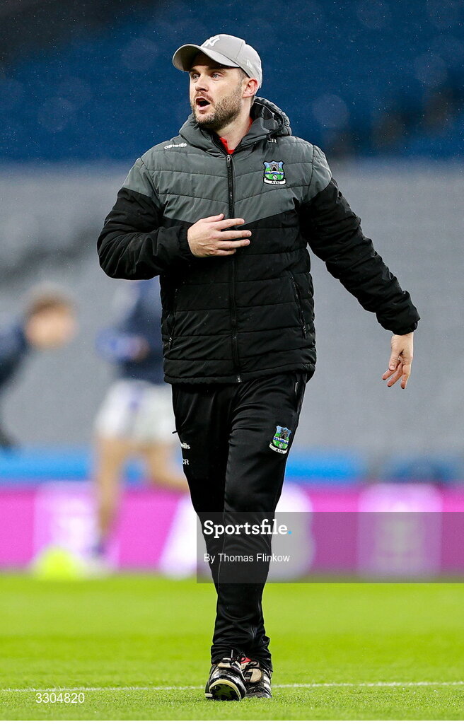 6 December 2025; Athy joint manager Conor Ronan before the AIB Leinster GAA Football Senior Club Championship final match between Athy of Kildare and Ballyboden St Enda's of Dublin at Croke Park in Dublin. Photo by Thomas Flinkow/Sportsfile