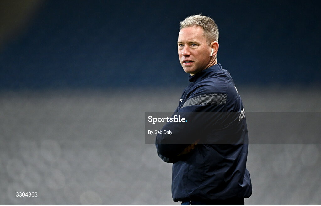 6 December 2025; Ballyboden St Enda's manager Eamon O'Reilly during the AIB Leinster GAA Football Senior Club Championship final match between Athy of Kildare and Ballyboden St Enda's of Dublin at Croke Park in Dublin. Photo by Seb Daly/Sportsfile