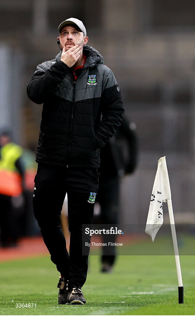 6 December 2025; Athy joint manager Conor Ronan during the AIB Leinster GAA Football Senior Club Championship final match between Athy of Kildare and Ballyboden St Enda's of Dublin at Croke Park in Dublin. Photo by Thomas Flinkow/Sportsfile