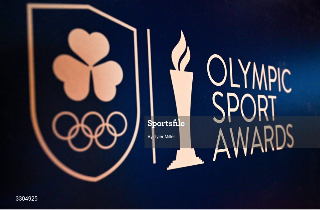 6 December 2025; Signage and branding before the Team Ireland Olympic Sport Awards 2025 at The Royal Convention Centre in Dublin. Photo by Tyler Miller/Sportsfile