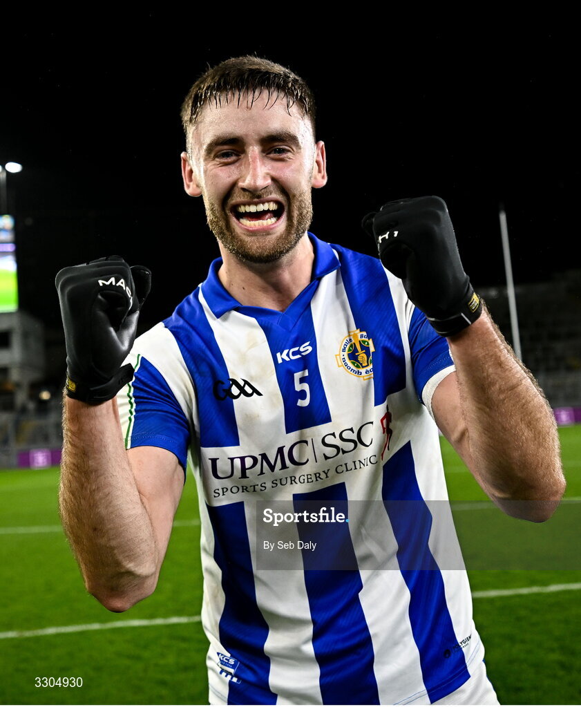 6 December 2025; Patrick Dunleavy of Ballyboden St Enda’s celebrates after his side's victory in the AIB Leinster GAA Football Senior Club Championship final match between Athy of Kildare and Ballyboden St Enda's of Dublin at Croke Park in Dublin. Photo by Seb Daly/Sportsfile