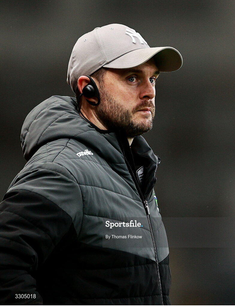 6 December 2025; Athy joint manager Conor Ronan during the AIB Leinster GAA Football Senior Club Championship final match between Athy of Kildare and Ballyboden St Enda's of Dublin at Croke Park in Dublin. Photo by Thomas Flinkow/Sportsfile