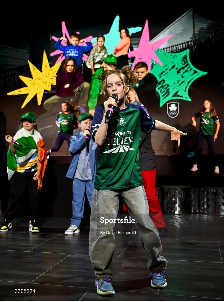 6 December 2025; Kabin crew perform during the Team Ireland Olympic Sport Awards 2025 at The Royal Convention Centre in Dublin. Photo by David Fitzgerald/Sportsfile