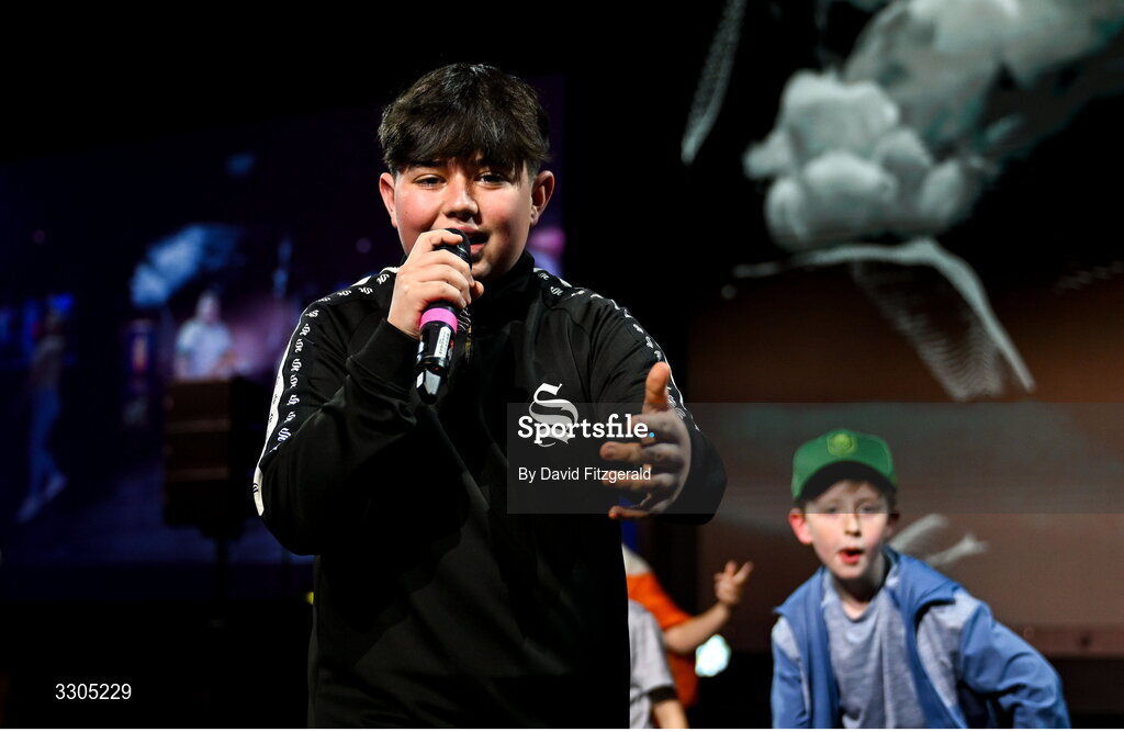 6 December 2025; Kabin crew perform during the Team Ireland Olympic Sport Awards 2025 at The Royal Convention Centre in Dublin. Photo by David Fitzgerald/Sportsfile