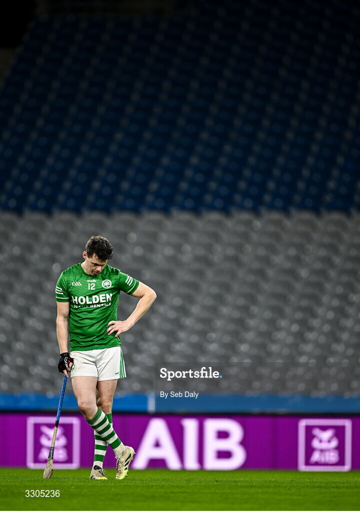 6 December 2025; TJ Reid of Shamrocks Ballyhale after his side's defeat in the AIB Leinster GAA Hurling Senior Club Championship final match between St Martin's of Wexford and Shamrocks Ballyhale of Kilkenny at Croke Park in Dublin. Photo by Seb Daly/Sportsfile