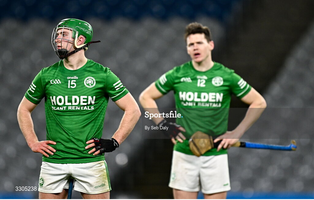 6 December 2025; Nial Shortall of Shamrocks Ballyhale after his side's defeat in the AIB Leinster GAA Hurling Senior Club Championship final match between St Martin's of Wexford and Shamrocks Ballyhale of Kilkenny at Croke Park in Dublin. Photo by Seb Daly/Sportsfile