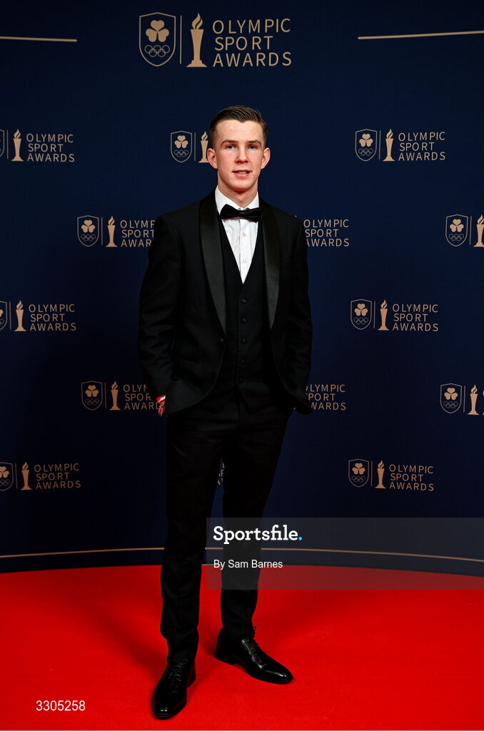 6 December 2025; World Bronze Medallist in Boxing and nominee for Rising Star, sponsored by Sport Ireland, Patsy Joyce, during the Team Ireland Olympic Sport Awards 2025 at The Royal Convention Centre in Dublin. Photo by Sam Barnes/Sportsfile