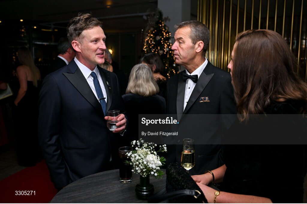 6 December 2025; Olympian Gavin Noble, left, and guests during the Team Ireland Olympic Sport Awards 2025 at The Royal Convention Centre in Dublin. Photo by David Fitzgerald/Sportsfile